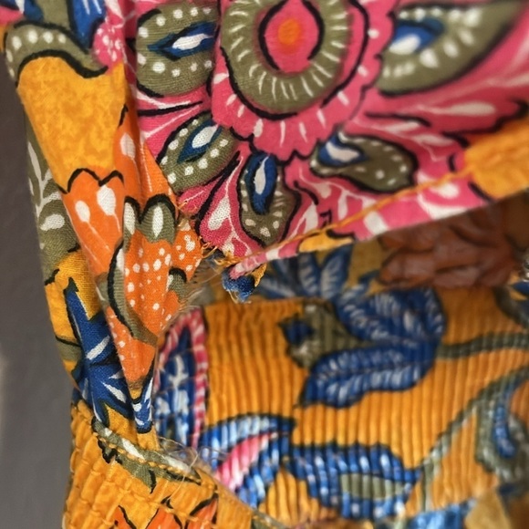 House of Harlow 1960 Cheyna Orange Floral Bohemian Midi Dress Size Large - Picture 9 of 9